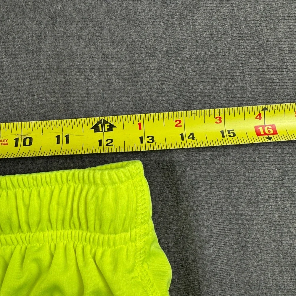 Athletic Works Boys XL 14-16 Activewear Set Grey Shirt Neon Yellow Shorts 2pc